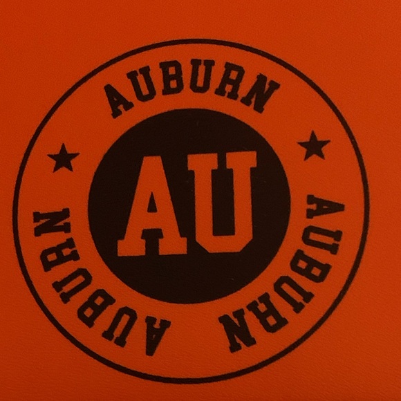 Women’s Auburn Double Zip Around Large Wallet AU Orange Blue NEW 7.5x4x1.5 - Picture 2 of 6